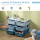 image 4 of HOMCOM Kids Storage Unit Toy Box Vertical Dresser with Six Drawers Blue | 75 x 37 x 56.5cm