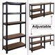 image 3 of House of Home Garage Racking 5 Tier Shelving Unit Boltless Heavy Duty Metal Shelf Shed Storage | Black
