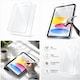 image 5 of KAV Black iPad Case with 2 Tempered Glass for iPad A16 11th Gen 11 Inch 2025 and iPad 10th Gen 10.9 Inch 2022 Auto Sleep Wake Trifold Stand Slim Shockproof Cover HD Clear Screen Protector