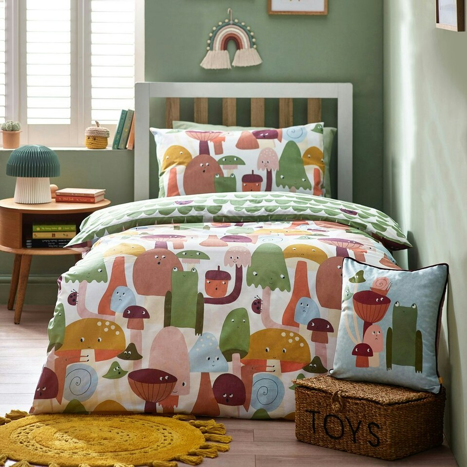 image 1 of little furn. Funguys Mushroom Single Duvet Cover Set