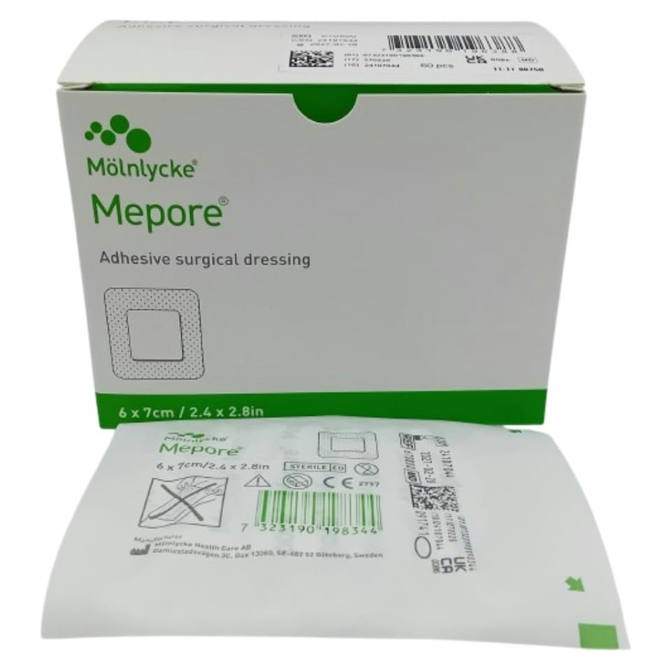 image 1 of Mepore 6x7cm Adhesive Surgical Dressings - Box of 60