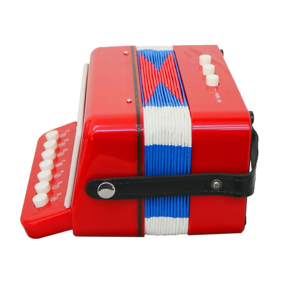 image 1 of Oypla 7 Keys 2 Bass Children's Red Toy Accordion Musical Instrument