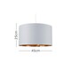image 4 of ValueLights Reni Warm Grey And Gold Ceiling Pendant Shade | Grey