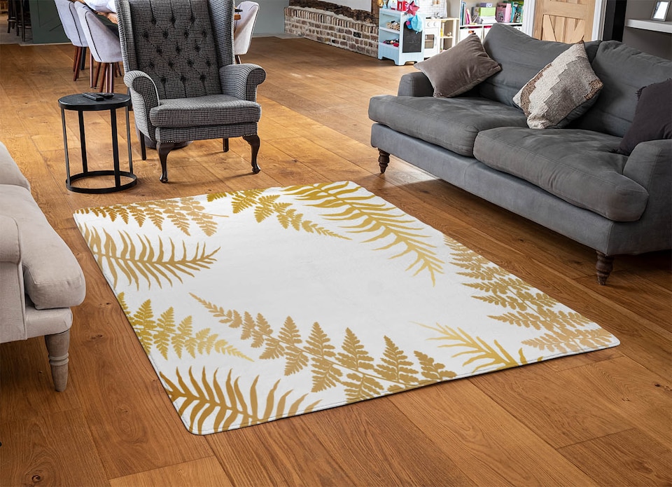 image 1 of Gold Fern Designer Rug | Multi