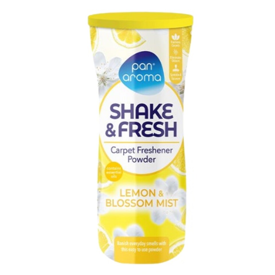 Pan Aroma Shake & Fresh Carpet Freshener Powder Lemon & Blossom Mist 500g