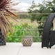 image 5 of JVL Luna Natural Round Willow Wood Lantern With Braided Rope Handle, Grey Wash