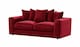 image 1 of PLUSH VELVET RED  3 SEATER SOFA  SUITE