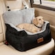 image 10 of Skylos Dog Car Seat Bed Pet Booster Travel Carrier with Safety Leash | Black | Black | 1