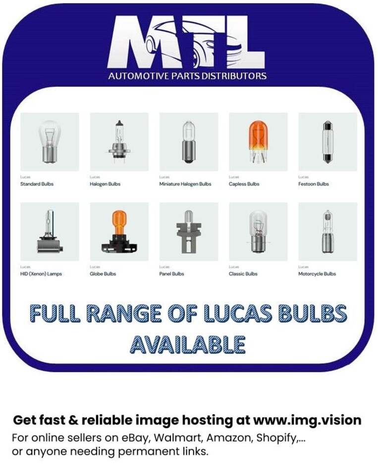 image 1 of Lucas LLB453 H3 12V 55W Halogen Car Bulb Single Pack Headlight Spotlight Fog Light Corner Lamp