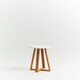 image 5 of Interiors By Premier Contemporary White And Natural Bamboo Round Stool, Durable Round Stool For Kitchen, Versatile Kitchen Stool