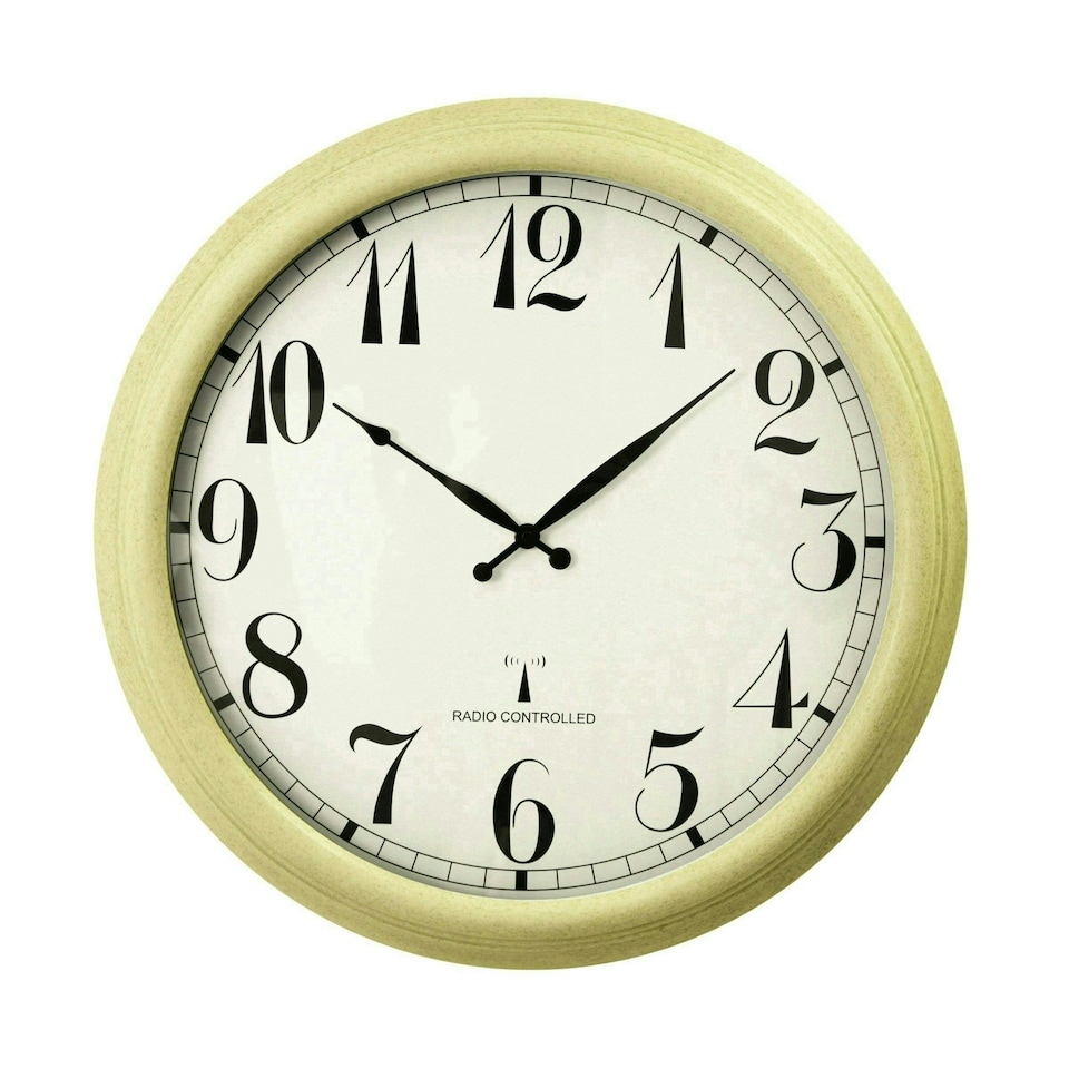 image 1 of Primrose Outdoor Garden Wall Clock Perfect Time Radio Controlled 57cm Diameter