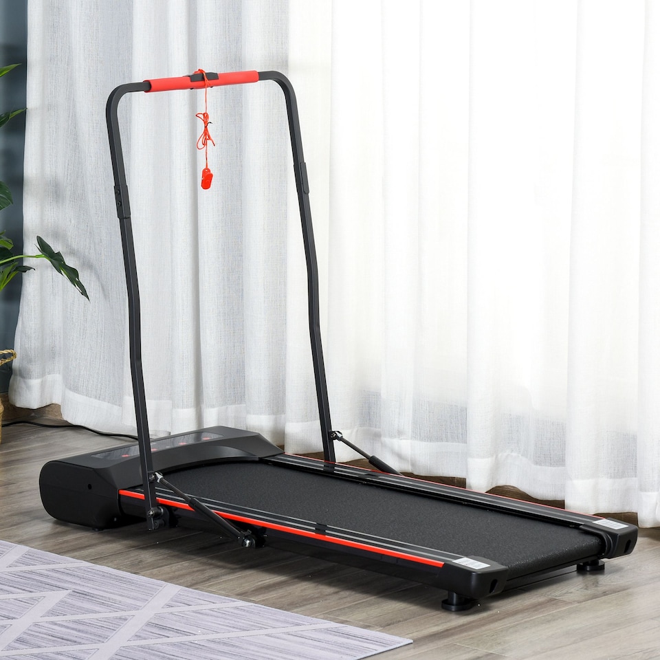 image 1 of HOMCOM Walking Machine with LED Display & Remote Control Exercise Jogging Fitness