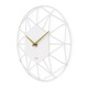 image 2 of Acctim Alva Wall Clock Quartz Metal Geometric Wire Frame Open Dial White 30cm Gold