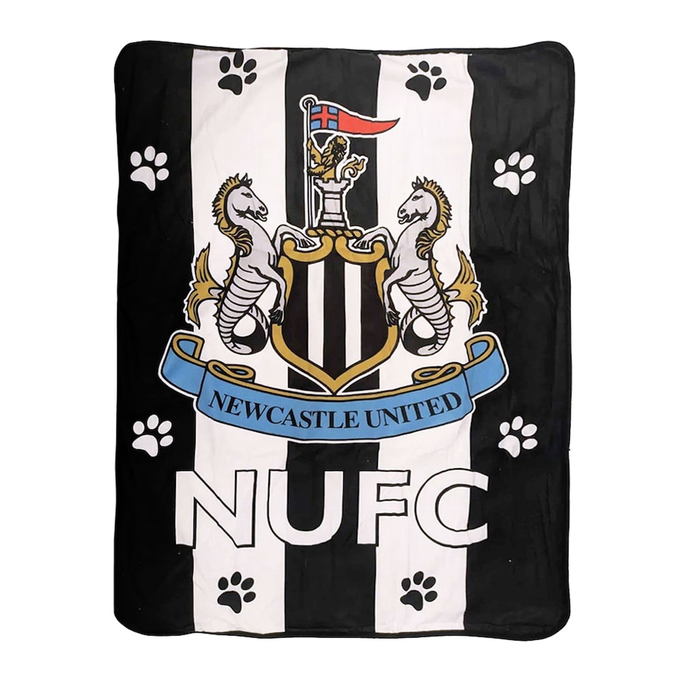 image 1 of Newcastle United FC Dog Blanket | Black | Black/White | One Size | 1