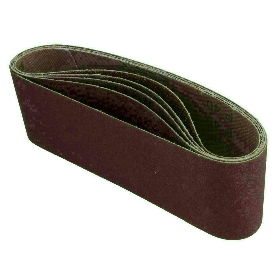 image 1 of 75mm x 533mm Mixed Grit 40 - 120 Abrasive Sanding Belt Sander Discs 5 Pack