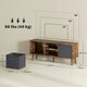 image 7 of HOMCOM Modern TV Cabinet Stand w/ Shelves & Drawers, Bedroom Rustic Brown