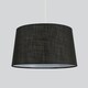 image 2 of ValueLights Modern Tapered Black Faux Linen Ceiling Pendant Table Lamp Light Shade