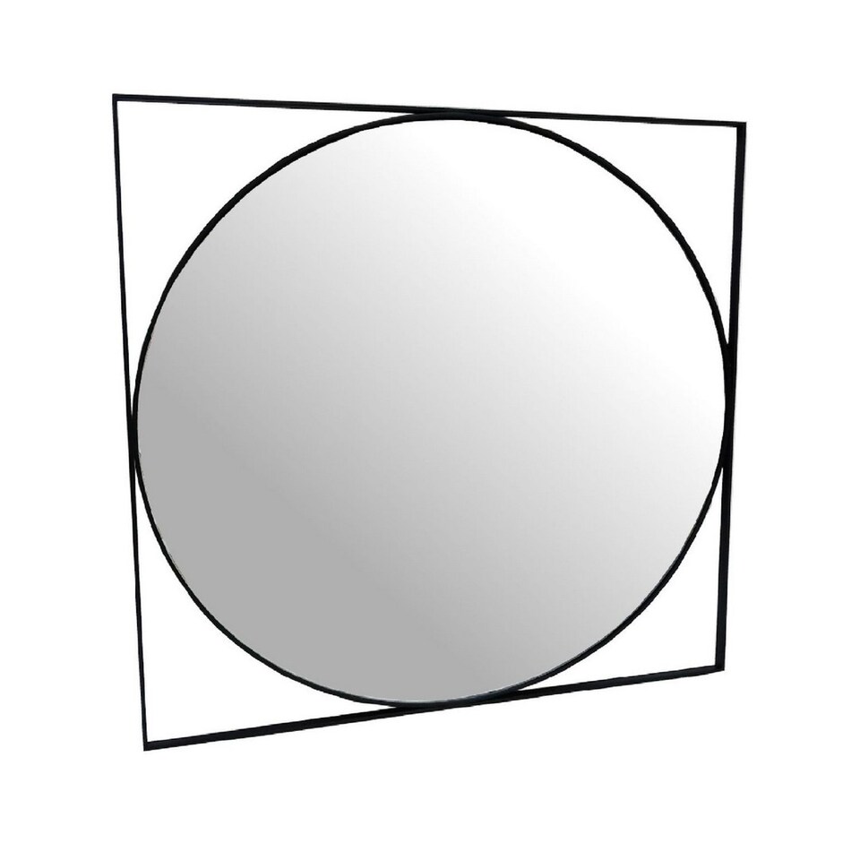 image 1 of Isaac Mirror - Glass/Iron - L1.5 x W97 x H97 cm - Black