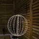 image 1 of 50cm White Metal Folding Christmas Ball with 256 Warm White LEDs