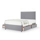 image 1 of Signature Platinum 2000 Pocket Sprung Silver Plush Velvet 4 Drawer Divan Set And Valencia Headboard Double