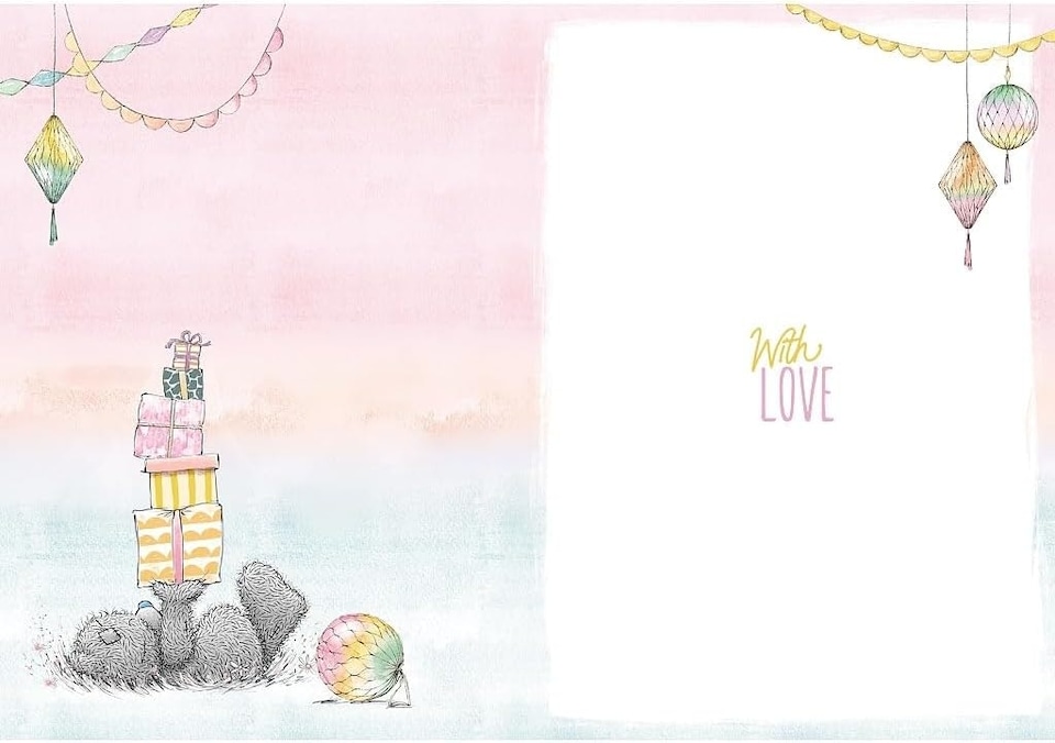 image 1 of Bear Stacking Presents Birthday Card