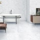 image 2 of Living and Home Square Stone Effect Floor Tiles 24Pcs - Gray & White Ink Pattern Multi