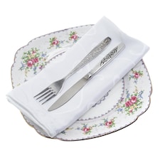 10pcs White Christmas Napkins Cloth Dinner Table Napkins - 20 x 20 Inch