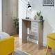 image 5 of GFW Panama 2 Drawer Desk - Grey
