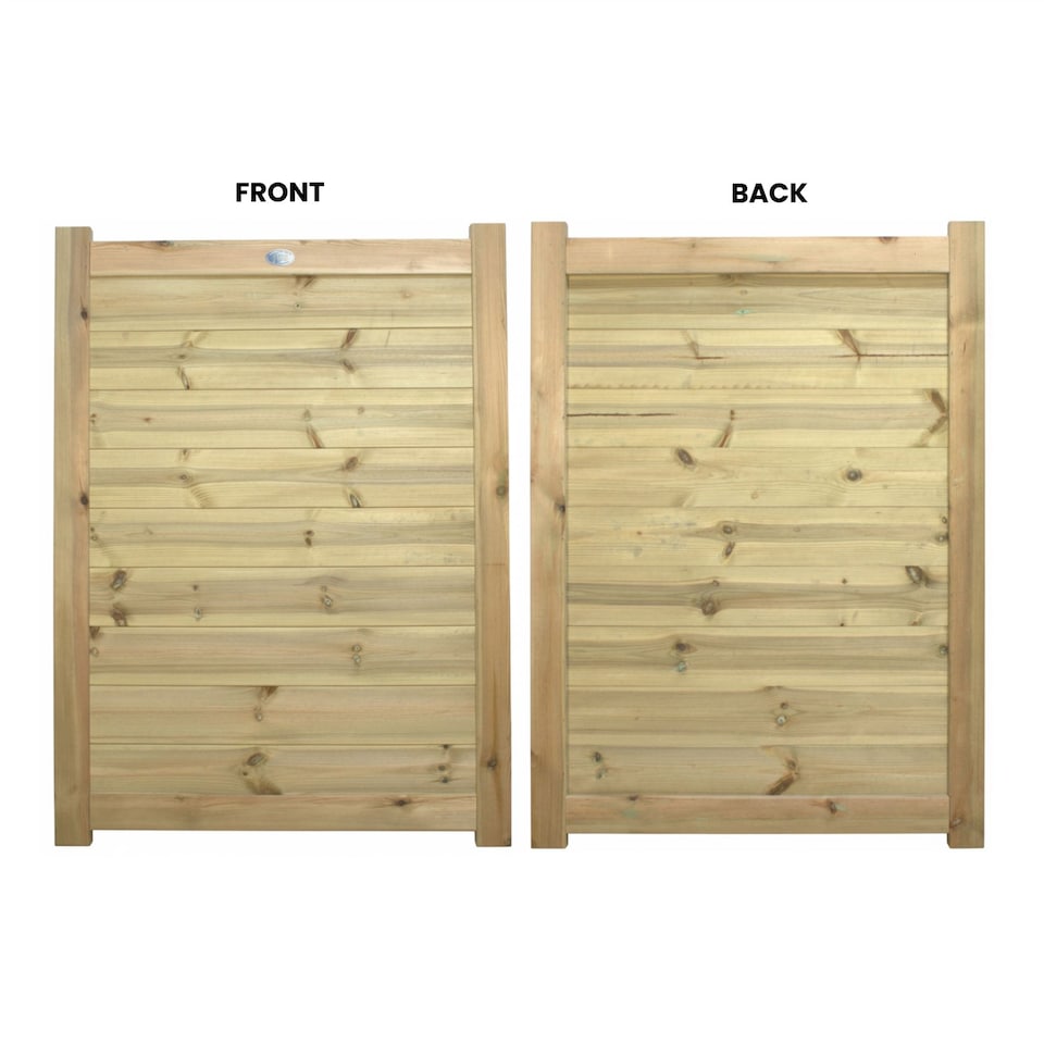 image 1 of Ultimate T&G Gate 4ft x 3ft Horizontal Smooth-Planed Fully Framed Treated Door