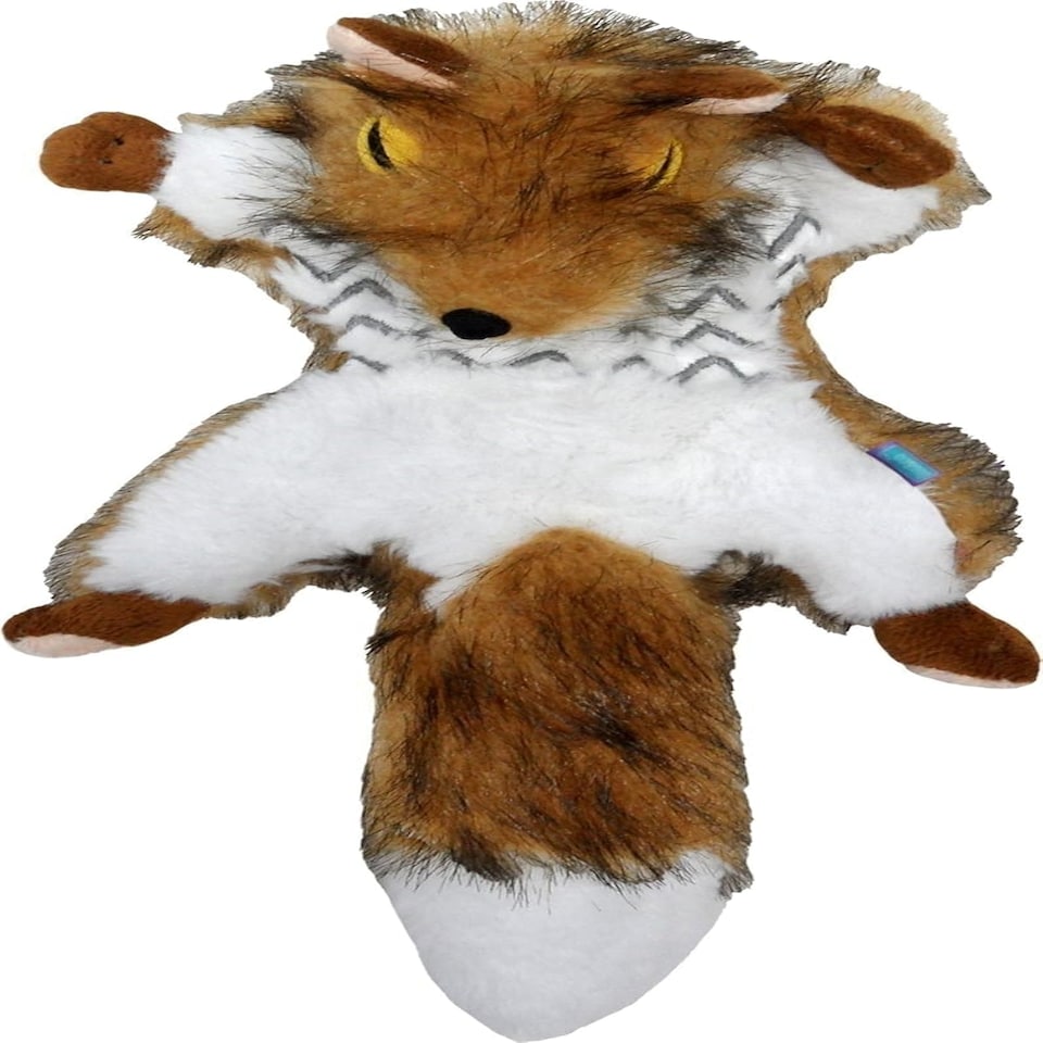 Dog & Co Country Fox Roadkill Dog Toy Small Brown and White
