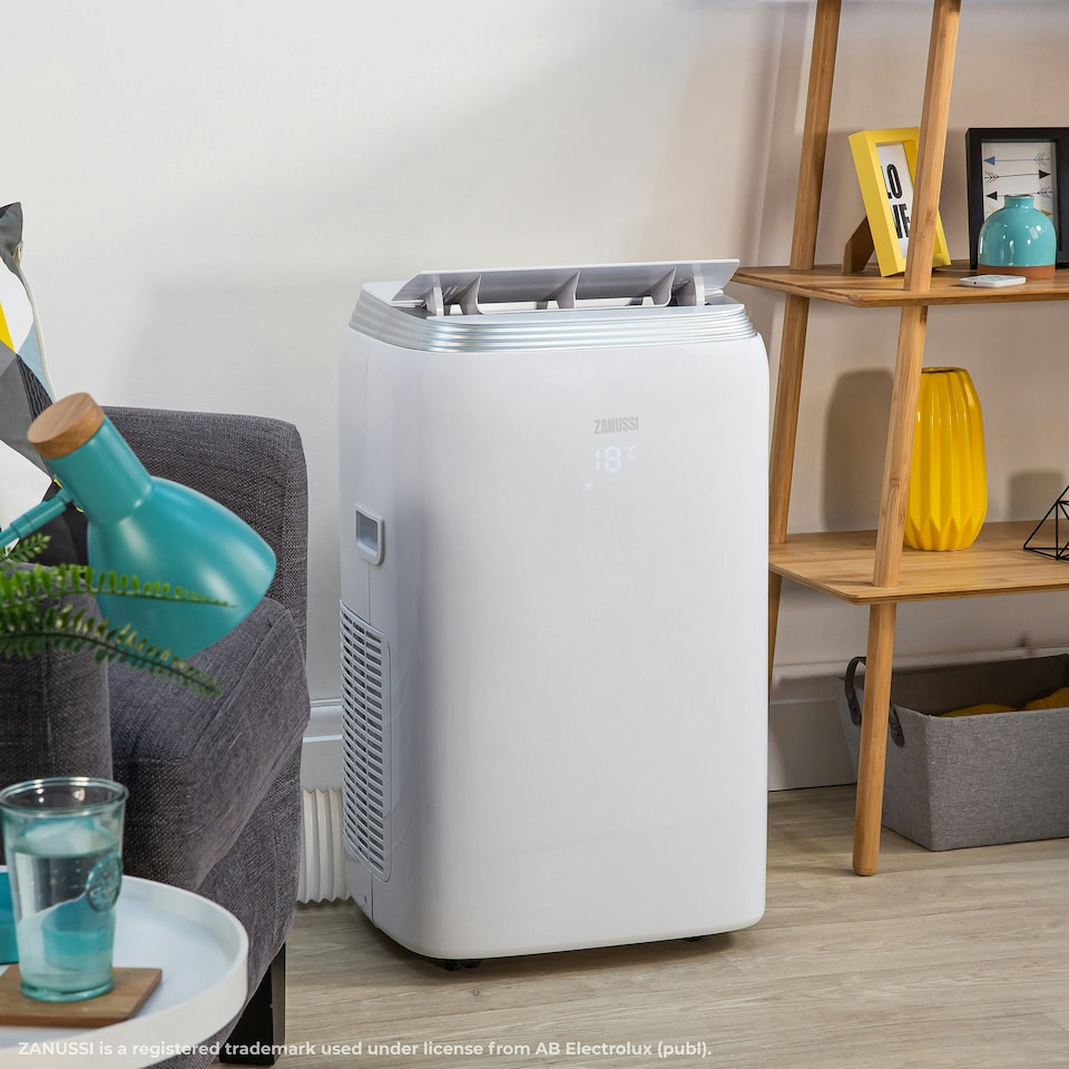 image 1 of Zanussi Air Conditioner & Dehumidifier 3 Fan Speeds 2 in 1 9000 BTU 16m² Room Size White ZPAC9002