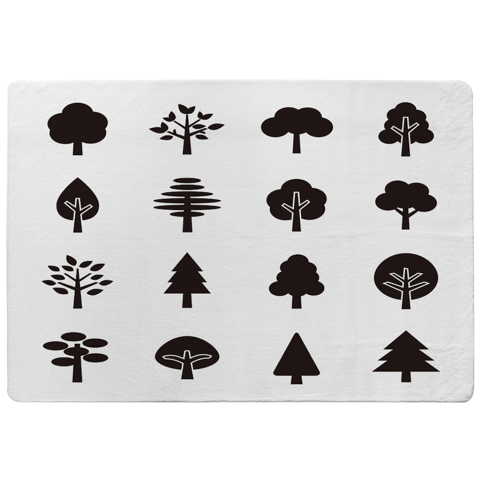 image 1 of Tree Silhouette Illustrations Designer Rug | Multi