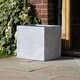image 5 of Primrose Grey Cube Handmade Fiberstone Indoor Outdoor Planter 40cm