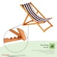 image 4 of Traditional Folding Hardwood Garden Beach Deck Chairs Deckchairs | Blue