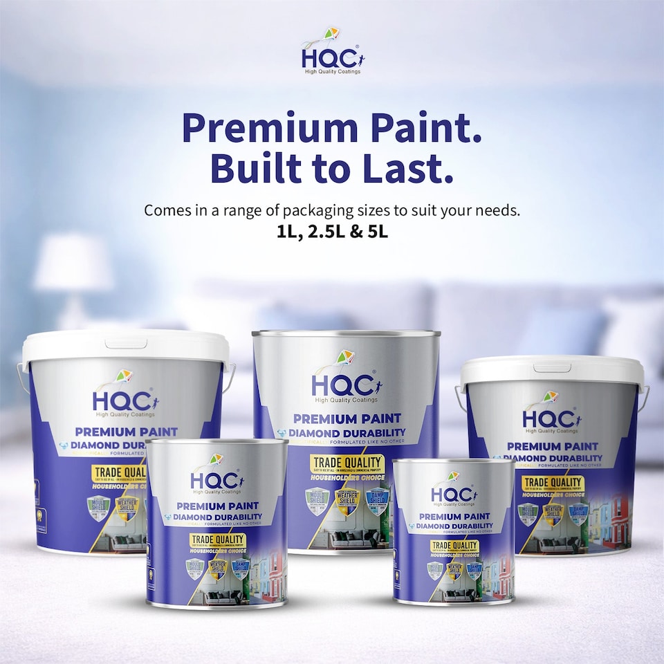 image 1 of HQC Masonry Paint -  Weatherproof & Long-lasting Protection For All Exterior Walls - Sage Green - 5L