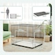image 7 of PawHut Dog Crate with Two Doors, Tray, Soft Cushion, for Large Dogs, Black