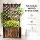 image 6 of Outsunny Wooden Planter with Trellis and Drainage Holes | Brown | Carbonised finish