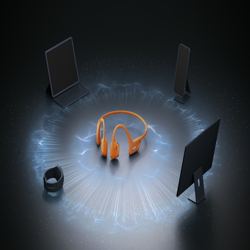 image 1 of SHOKZ OPENRUN PRO 2 ORANGE HEADPHONES