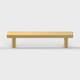 image 2 of Pushka Home Solid Brass Hexagon Bar Handle 224mm - Brushed Gold Finish Gold