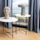 image 5 of Avila Side Table with White Marble Top 42x45cm