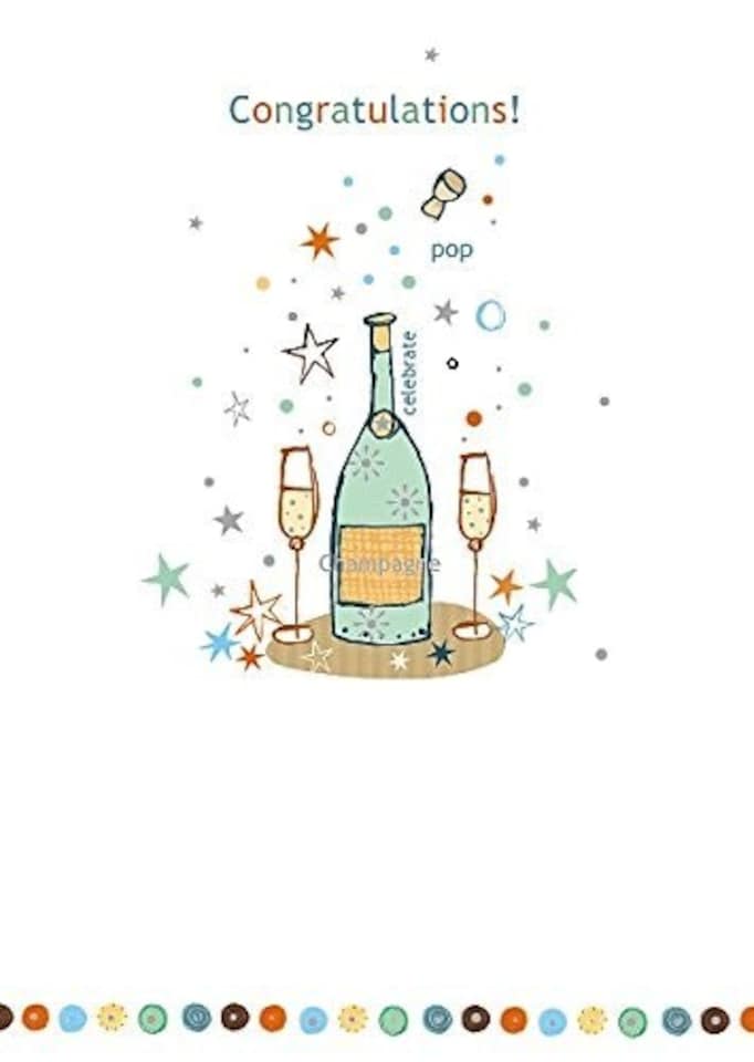 image 1 of Champagne Design Congratulations Card