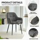 image 7 of SONARA Dining Chair Set of 2, Water-Repellent Plush Chenille Upholstered for Dining Room | Black