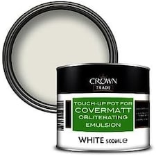 Crown Covermatt Emulsion Paint - White - 500ml