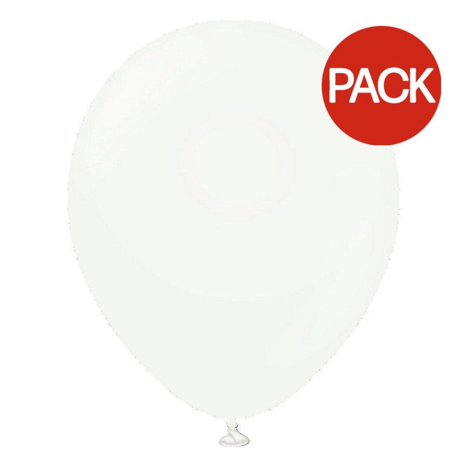 Kalisan Standard Latex Balloons (Pack of 2) - White - One Size