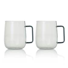 AdHoc Set of 2 Yuna Glass Tea Mug 560ml - Clear