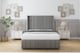 image 1 of Sloomy Hargrave Pewter Dumfries Divan Bed With Mattress No Drawers With 54" Wingback Headboard & 12" Matching Footboard 4'6 Double | Grey | Pewter | Double | 1