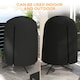 image 6 of Outsunny Hanging Egg Chair Cover, Outdoor Single Swing Chair Cover, Waterproof Anti-dust Furniture Protector with Zipper, 420D Oxford Fabric for 128 x 190H cm Stand, Black | Black | Black