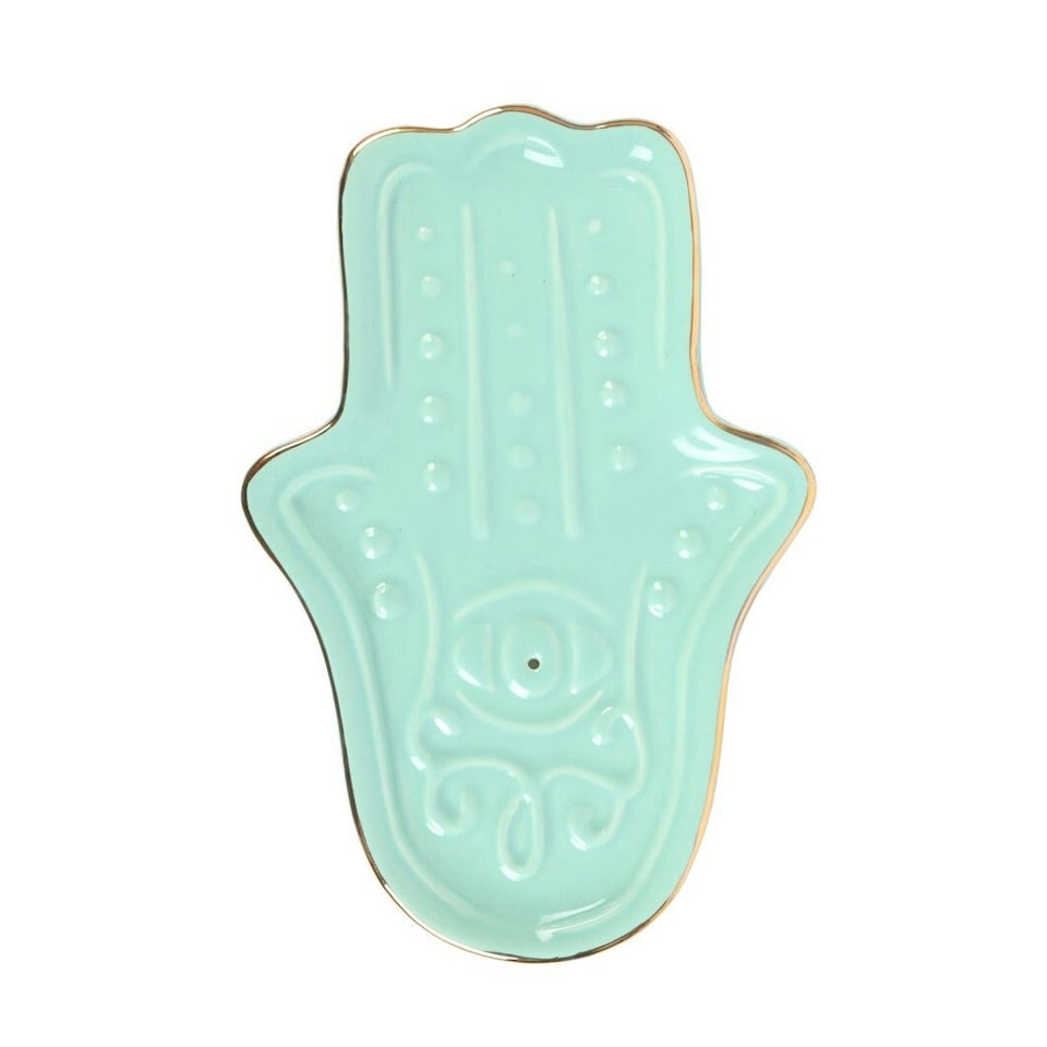 image 1 of Something Different Hamsa Hand Incense Holder - Blue - One Size