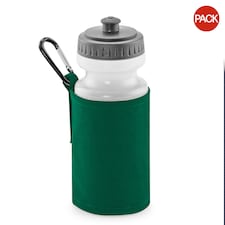 Quadra Water Bottle And Fabric Sleeve Holder (Pack of 2) - Bottle Green - One Size