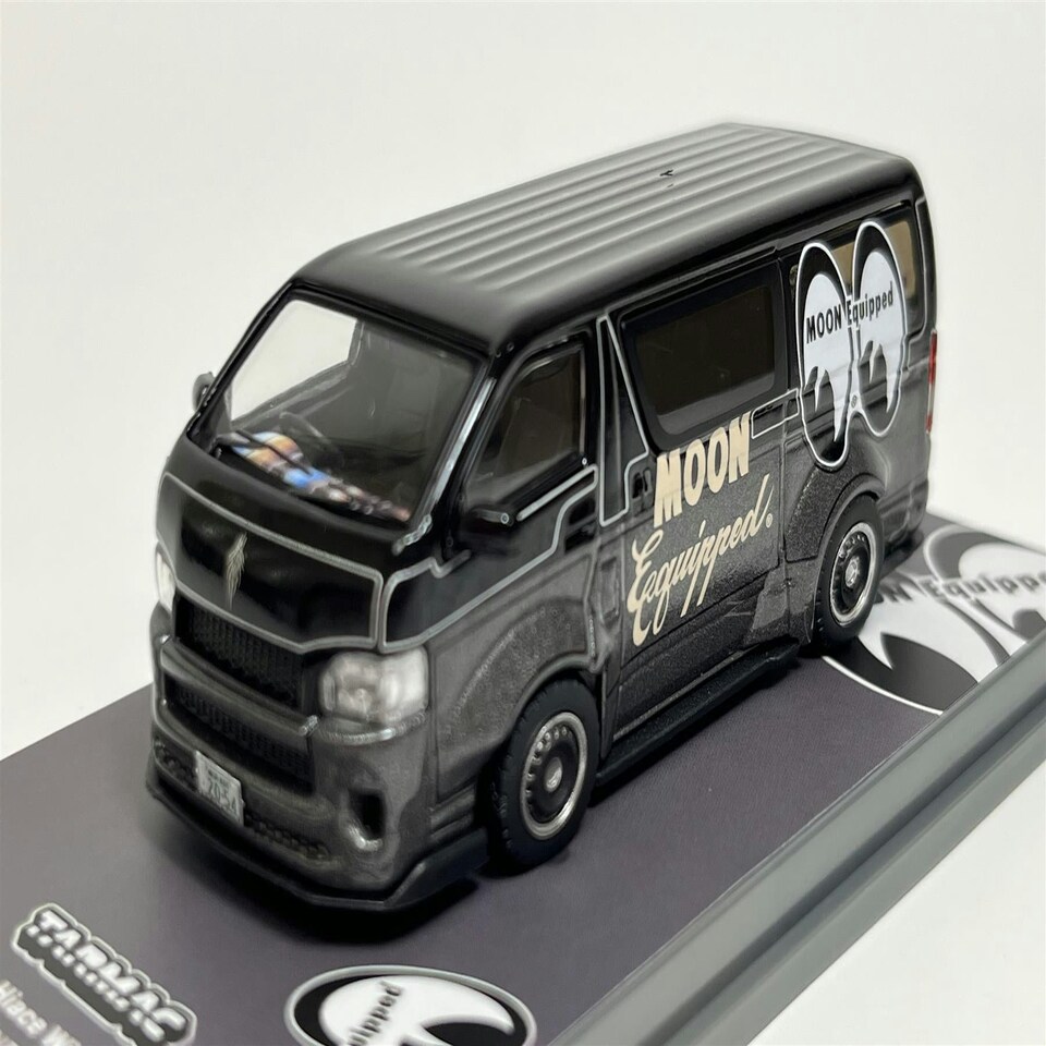 image 1 of Toyota Hiace Widebody Mooneyes Black 1:64 Scale Tarmac Works T64038ME2